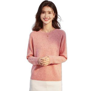 
Jinju [seamless yarn] thickened women's wool sweater 2025 autumn and winter new round neck casual warm sweater
