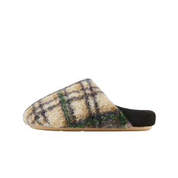 
Park Xinanxing retro checkered winter warm cotton slippers