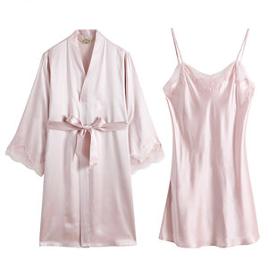 
[Gift] American Standard Sling Silk Nightgown 19 Mumi Heavyweight Dressing Robe Women's Spring and Summer Pajamas Mulberry Silk Home Clothes