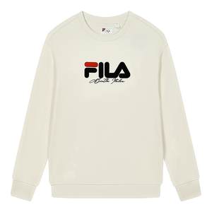 
FILA official couple sweatshirt for men and women autumn new pullover round neck loose knit sports top