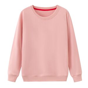 
2025 spring and autumn casual pure cotton new women's tops trendy and fashionable loose solid color round neck long-sleeved sports sweatshirt