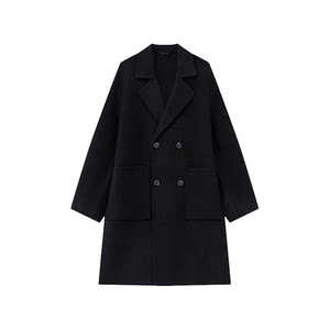 
CAISEDI/Kaisedi mid-length double-sided wool coat for men autumn and winter new wool trench coat for men