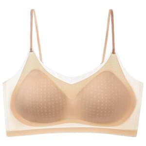 
Liquid foundation underwear for women summer thin invisible and traceless small chest gathering suspender thin shoulder strap beautiful back integrated bra