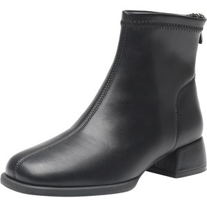 
Dadong Fashion Boots Women's Shoes 2025 Winter New Commuter Versatile Mid-Heeled Small Boots 0001