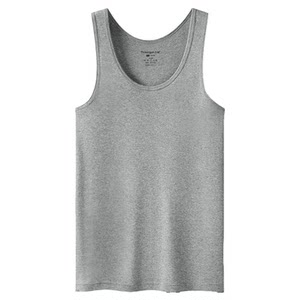 
2 pieces of three-gun vests for men 7A antibacterial cotton breathable sweat-absorbent bottoming loose cotton undershirt I-shaped home