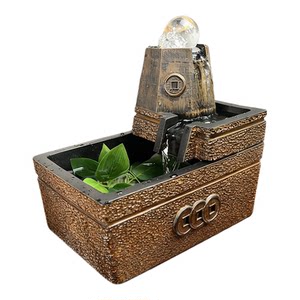 
Lucky flowing water ornaments, gathering wealth and wealth, home living room decorations, wealth and good luck, high-end light luxury