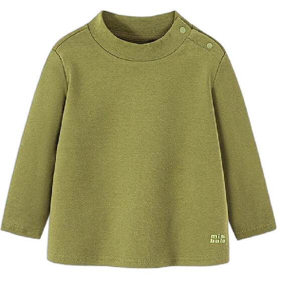 
Mini Barabara boys and girls parent-child long-sleeved T-shirt winter children half turtleneck all-match bottoming shirt