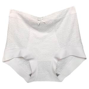 
Caitian underwear for women with high waist large size 32627 jacquard breathable hip solid color graphene antibacterial belly-tight edges