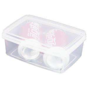 Food grade fresh storage box transparent plastic box rectangular special seal Hualong white commercial storage and finishing box
