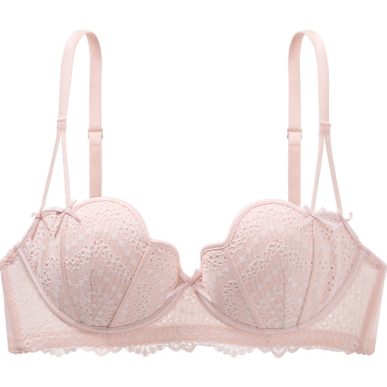 
Six Rabbits Lace Underwear Women's Small Breast Gathering Bra No Wires Anti-sagging Sweet Girly Style Bra