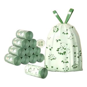 
Plastic bags, toilet bags, larger, thickened, durable anti-drip bathtub bags, portable drawstring garbage bags