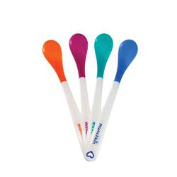Manqujian Warm Color Change Spoon Newborn Baby Supplementary Spoon Children's Silicone Soft Spoon Baby Feeding
