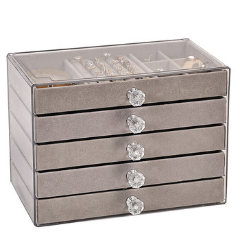 Jewelry box multi-layer anti-oxidation velvet fabric exquisite