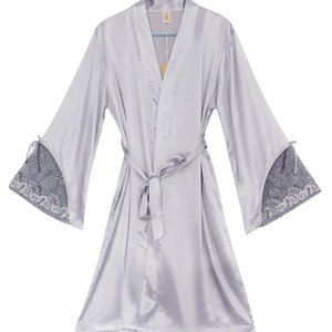 Xifenni Spring and Autumn Ice Silk Paper Paper Female Summer Sexy Lace Thin Stranging Skirt Pure Pure Robe Two -piece
