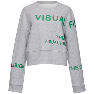 OBEG欧碧倩冬美式印花短款卫衣女宽松慵懒风上衣10444105