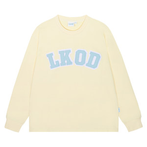 
LKSTORE LKOD2022 autumn and winter new leather American letters men and women couple casual round neck T-shirt long sleeves