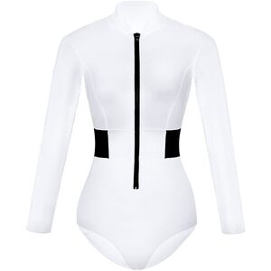 
Amberlai triangle one-piece swimsuit women's sexy white snorkeling swimsuit sun protection seaside vacation wetsuit