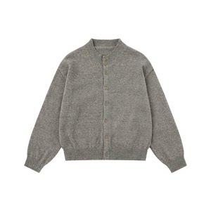 Wukong is in stock, retro high-end solid color short cardigan sweater for men and women, autumn couple loose casual sweater