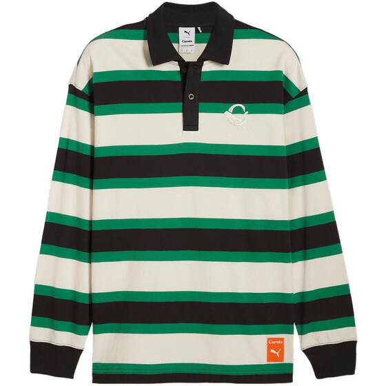 
CARROTS joint Polo shirt men's retro college style striped long sleeves 627444 Puma puma official ole