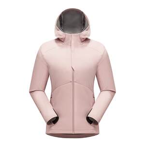 
Pelliot outdoor soft shell jacket for women, windproof and wear-resistant hiking and mountaineering sports top, hooded slimming casual jacket