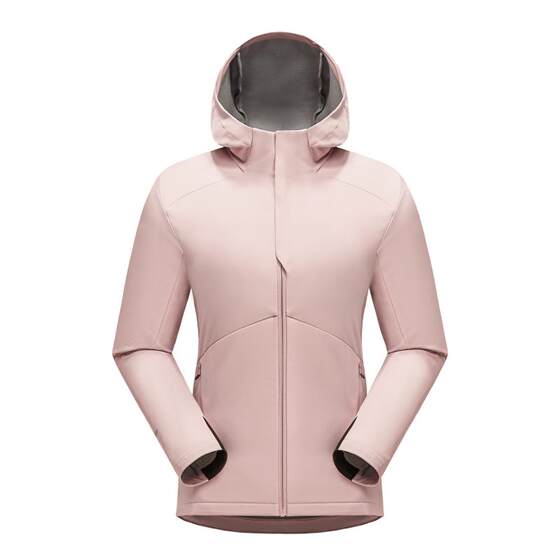 
Pelliot outdoor soft shell jacket for women, windproof and wear-resistant hiking and mountaineering sports top, hooded slimming casual jacket