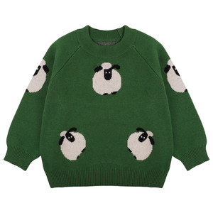 Boys sweater, autumn and winter children's sweater, autumn top, pure cotton 2025 new style boys' spring and autumn pullover base shirt