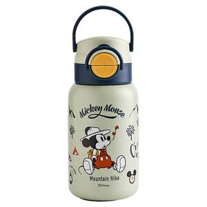 
Disney double drink children's thermos cup for girls going to school special 316 food grade kettle primary school students straw cup