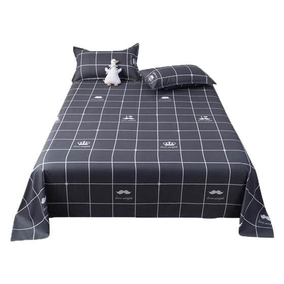 Single-piece student dormitory bed sheets, single and double sheets, 2026 new non-cotton pure cotton pads, single bed sheet, universal for all seasons