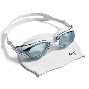 361 swimming goggles for women and men, swimming goggles and swimming cap set, high-definition, anti-fog, waterproof, professional myopia with degree for adults