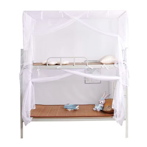 
Mosquito net dormitory student bunk bed top and bottom bunk bed construction site dormitory 0.9 single bed super encrypted dustproof top thickened zipper door