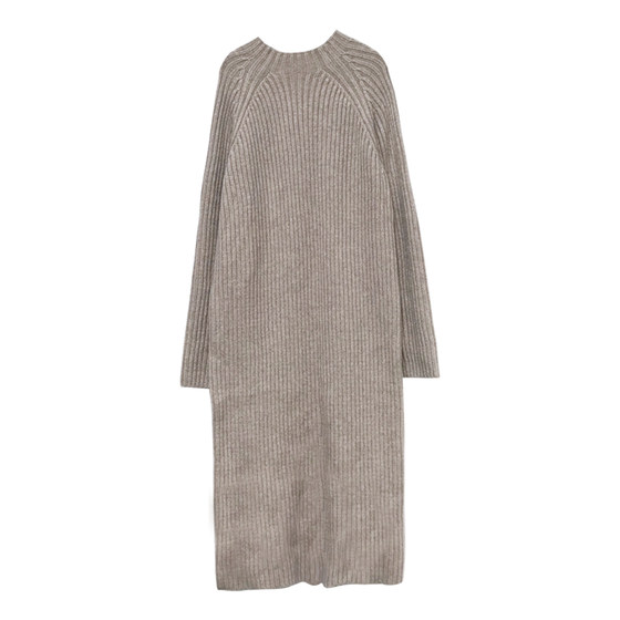 Thickened warm maternity dress knitted dress autumn and winter long fashion loose large size base sweater skirt