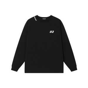 
FORNINES heavy cotton white inner bottoming shirt for men and women spring and autumn embroidered sweatshirt couple wear long-sleeved T-shirt