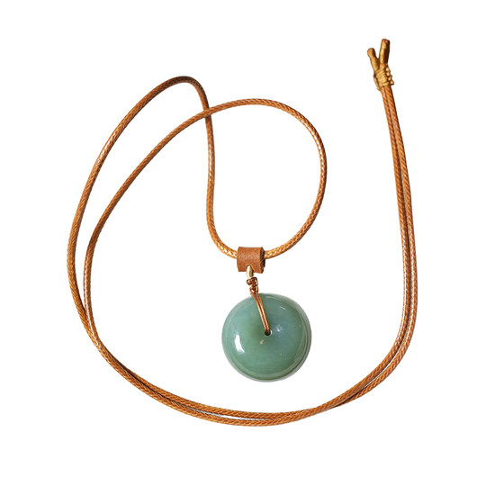 
Boutique natural Hetian jade Xinjiang material Qiemo blue bread buckle pendant men's and women's jade buckle pendant jewelry
