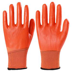 
Labor protection gloves Construction site waterproof PVC fully glued, fully dipped and thickened wear-resistant and oil-resistant work rubber gloves