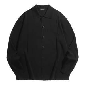 
Peacebird men's casual sweater men's fashion classic sweater men's acetate fabric black lapel sweater