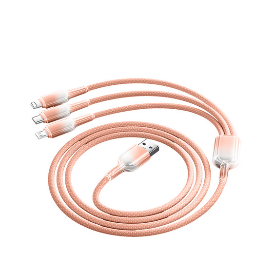 
[120W fast charging] Three-in-one data cable one-to-three charger one-line three-purpose car USB universal mobile phone multi-head 17 Apple Android Huawei typec multi-function fast charging cable