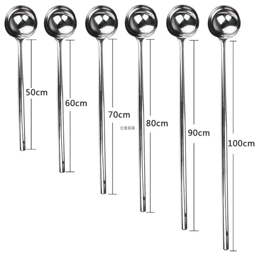 Ложка из нержавеющей стали, длинная палочка для смешивания для коммерческого использования, увеличенная толщина