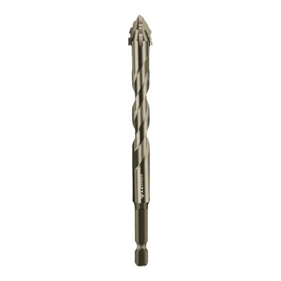 Rectified head eccentric drill four-edge serrated eccentric drill full tile cast iron concrete hexagonal drill bit dry punch durable drill
