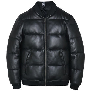 
First layer sheep leather jacket men's slim short youth casual baseball down winter jacket leather jacket