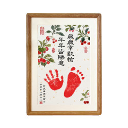 Custom calligraphy [hand and footprints are memorable]