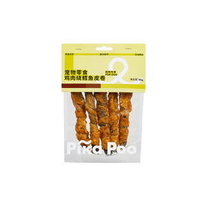 
Pikapu chicken wrapping cod skin roll teeth grinding stick large and medium-sized dog pets satisfying cravings and biting-resistant dog nutritional snacks