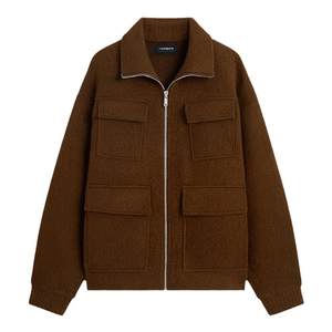 
MESUX Merino wool blended lapel with alpaca double-sided coat for women MMWUI406