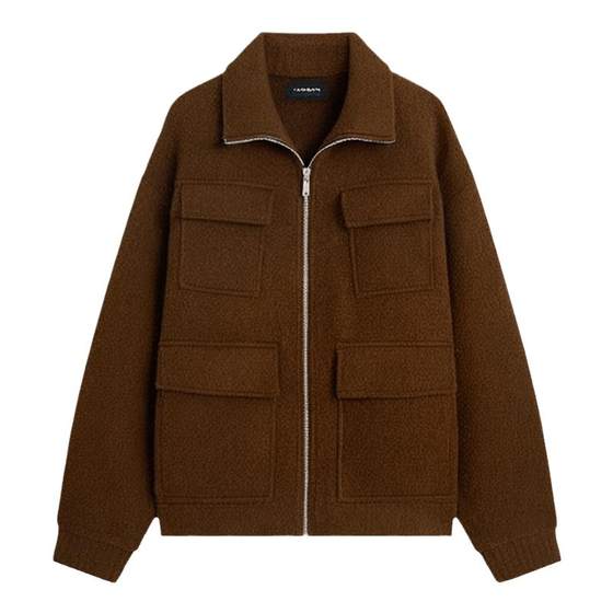 
MESUX Merino wool blended lapel with alpaca double-sided coat for women MMWUI406