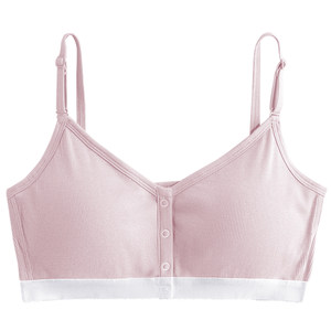 
Nursing underwear without marks and pregnancy confinement sleeping, breastfeeding bra open button in spring and summer without steel rings, hand-held bra