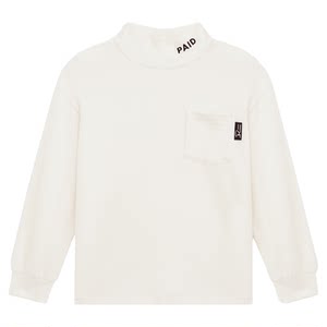 
Paiding children's clothing boys' tops children's long-sleeved T-shirts 2025 spring simple stand-up collar bottoming shirts for big children trendy and cool