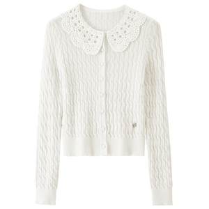 
BANANA BABY2025 autumn and winter new sweet French doll collar sweater women's slim pullover sweater