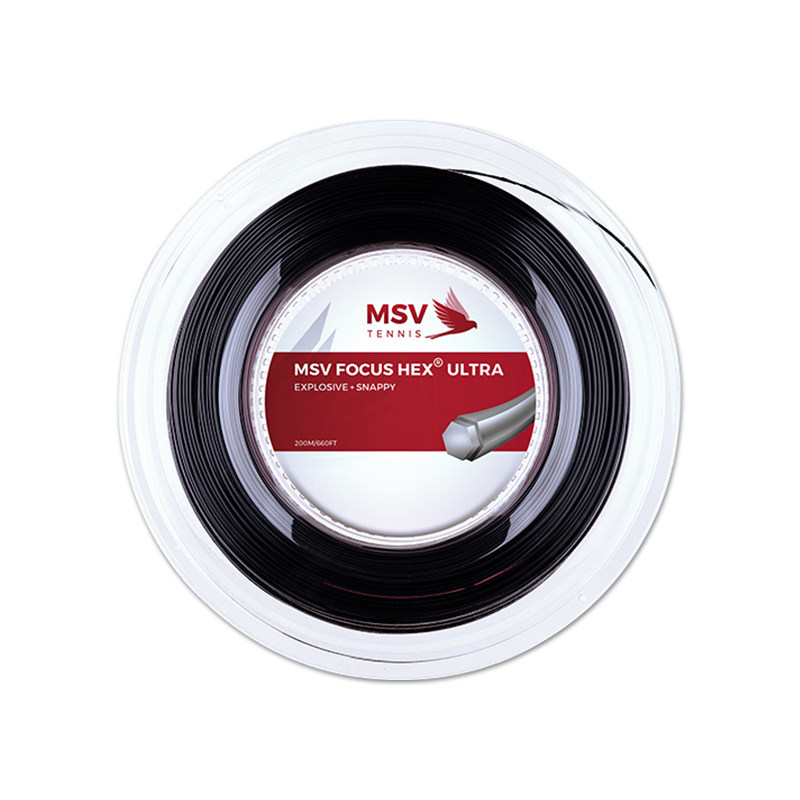 Set Corde Da Tennis MSV Focus HEX Nere - Calibro 1,27 Mm