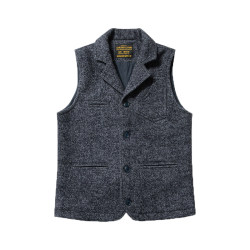 [Suit Thug] Heavyweight Thick Wool Vest Jacket