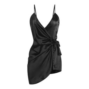 
Sexy pajamas for women, one-piece deep V strappy nightgown, qqny sexy and interesting lingerie, ice silk, pure lust, high-end