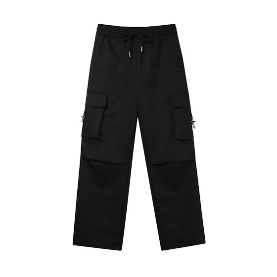 
Bailuyu split style non-bloated duck down women's pants 2024 winter fashion workwear pocket thickened long down pants